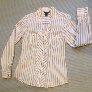 WHBM cotton button up